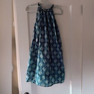 Marie Eiffel boho flowy cotton patterned tunic dress with sequin detail OS NWOT